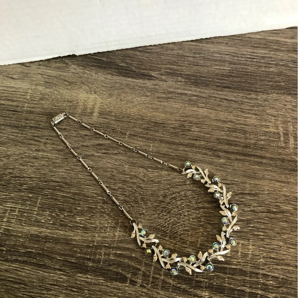 Vtg Rhinestone Necklace - Picture 4 of 9